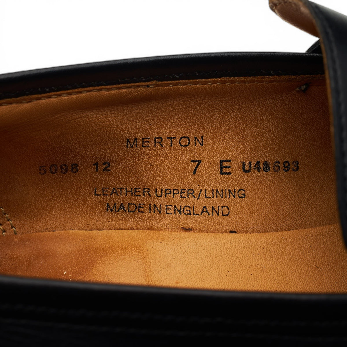 'Merton' Black Leather Loafers UK 7 E