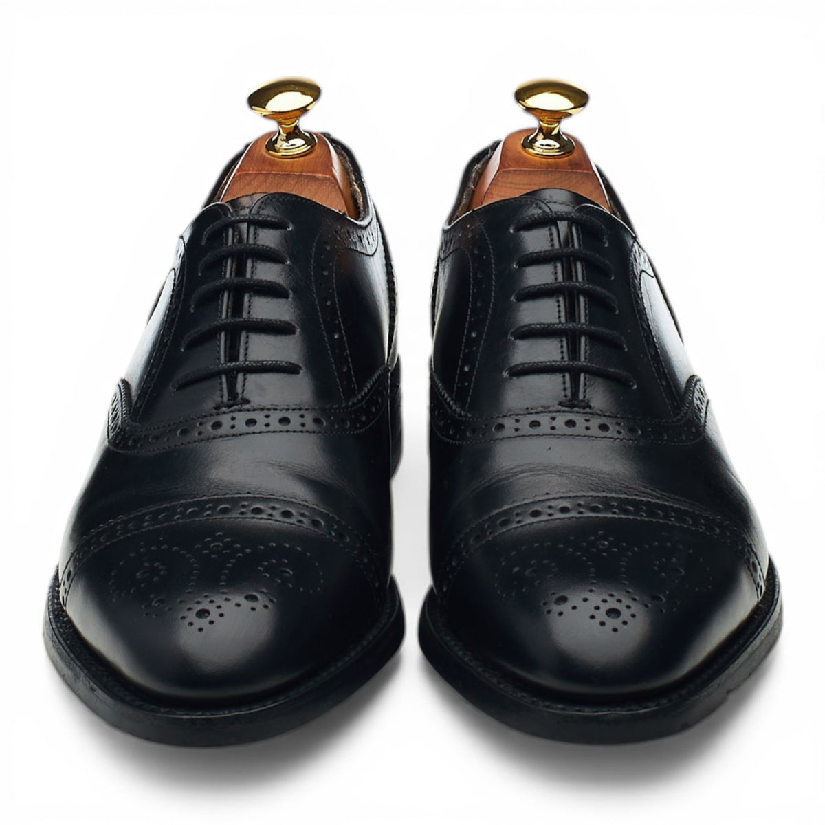 'Mirfield' Black Leather Oxford Brogues UK 6.5 E