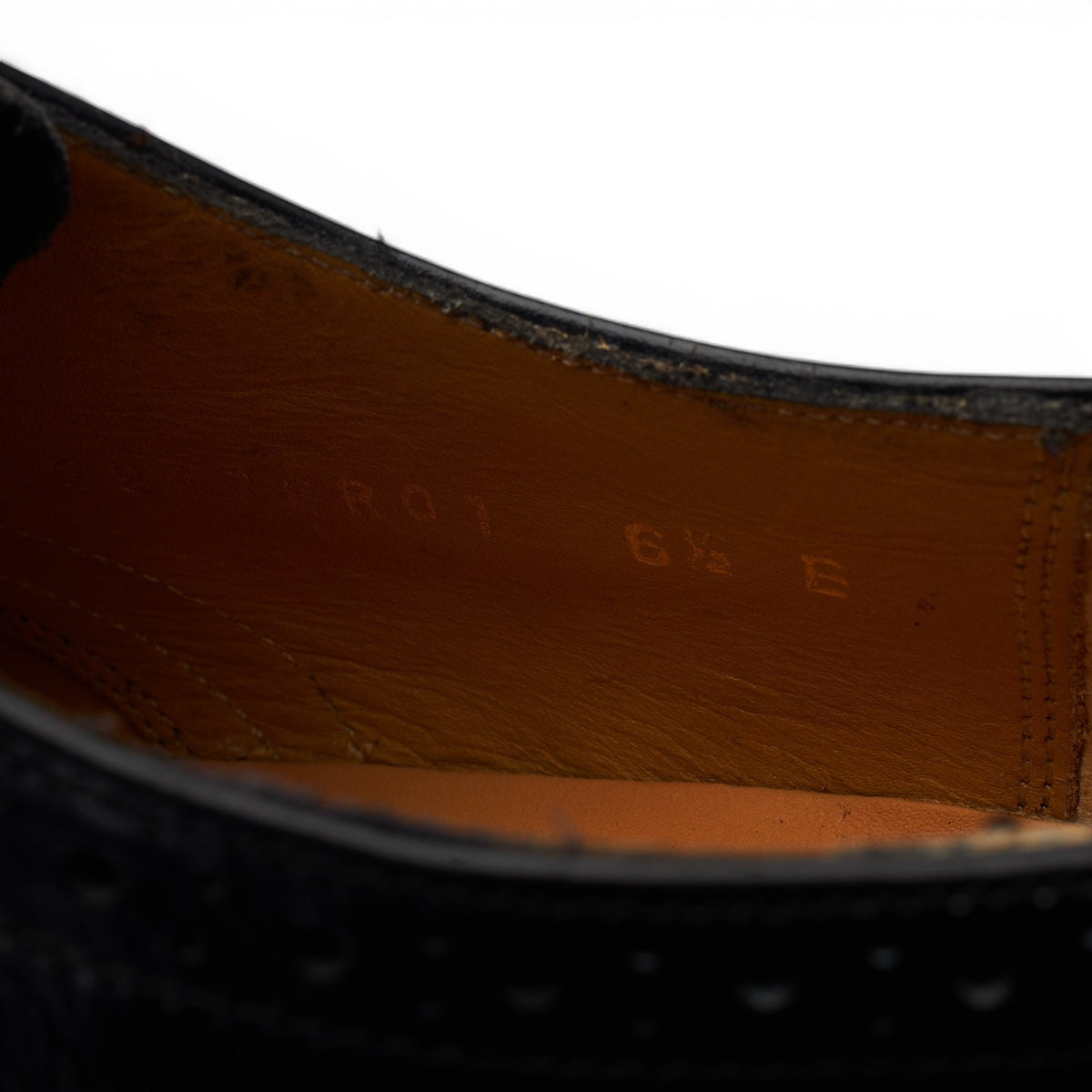 'Mirfield' Black Leather Oxford Brogues UK 6.5 E