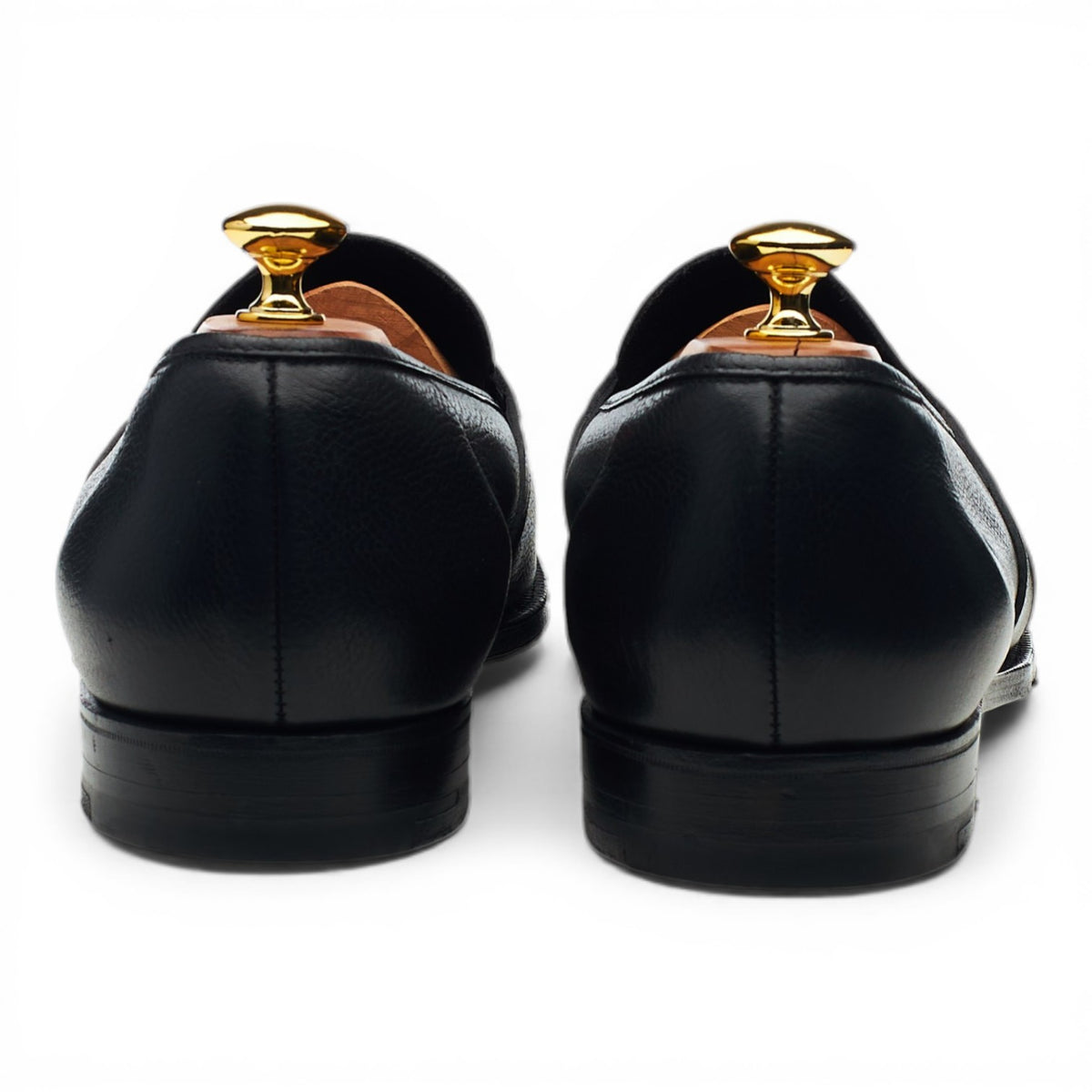 'Dulwich' Black Grain Leather Loafers UK 12 E