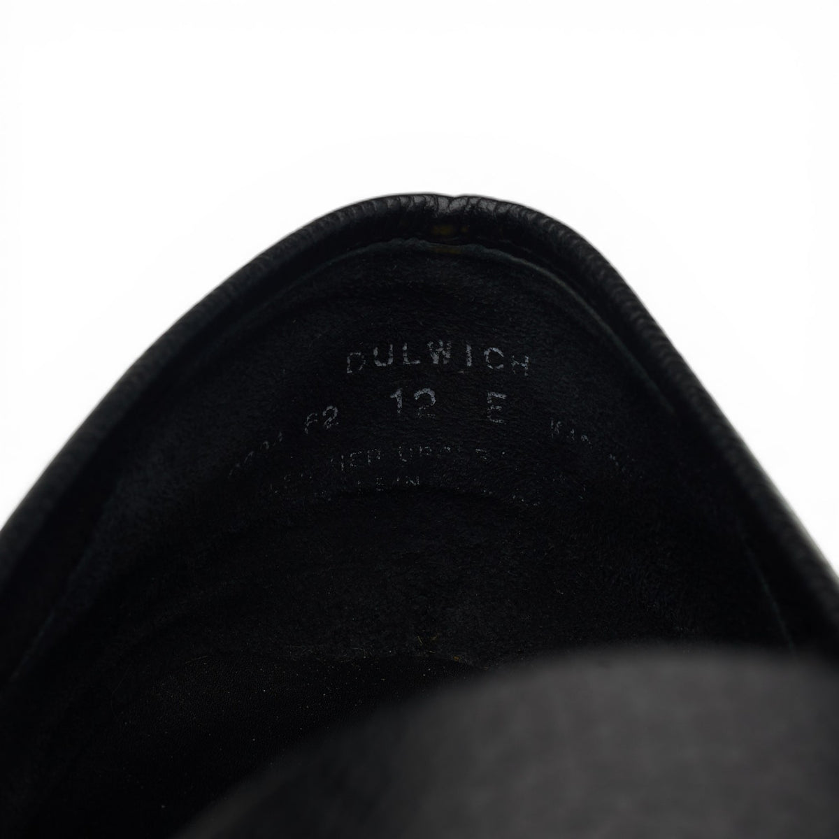 'Dulwich' Black Grain Leather Loafers UK 12 E