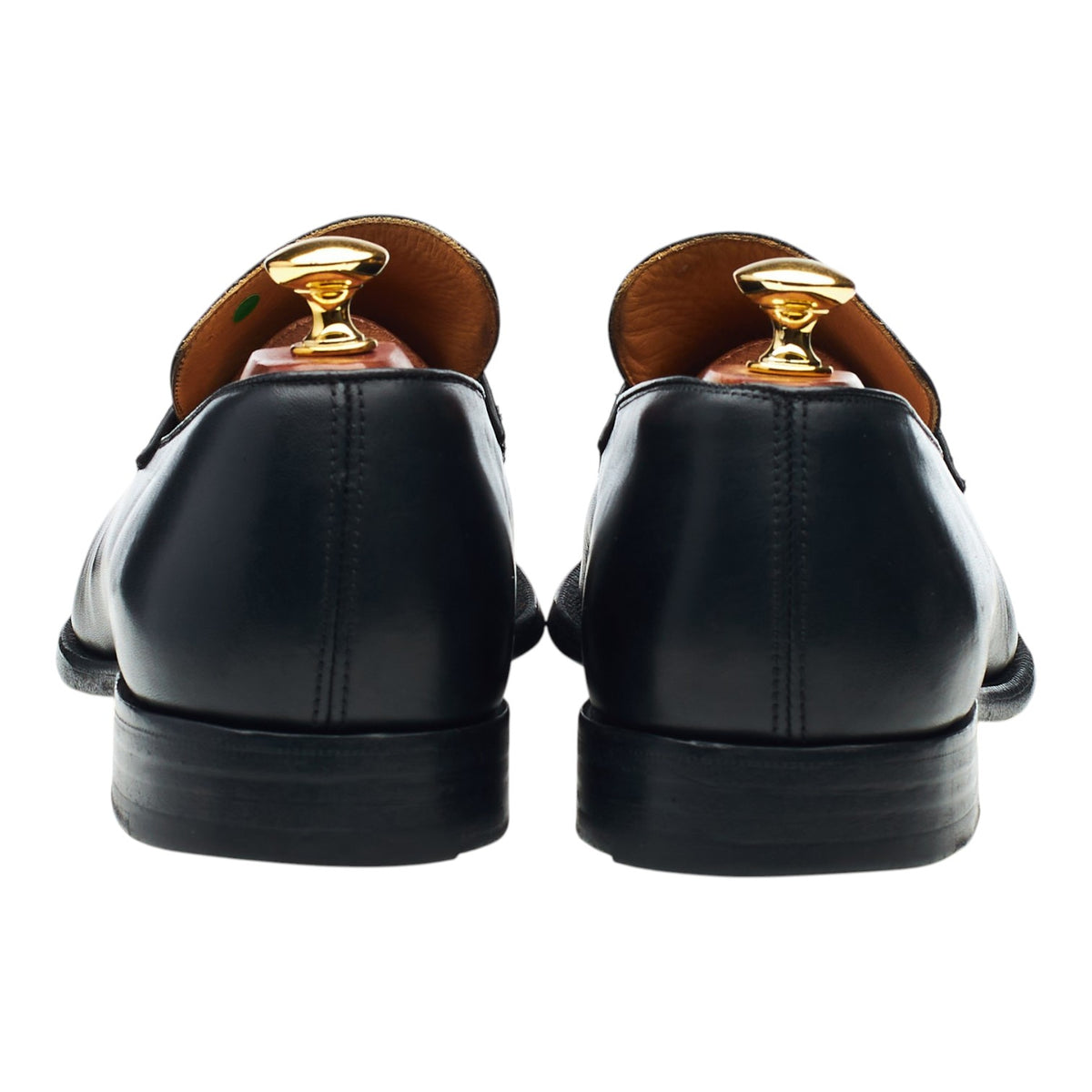 'Swanley' Black Leather Split Toe Loafers UK 9 G