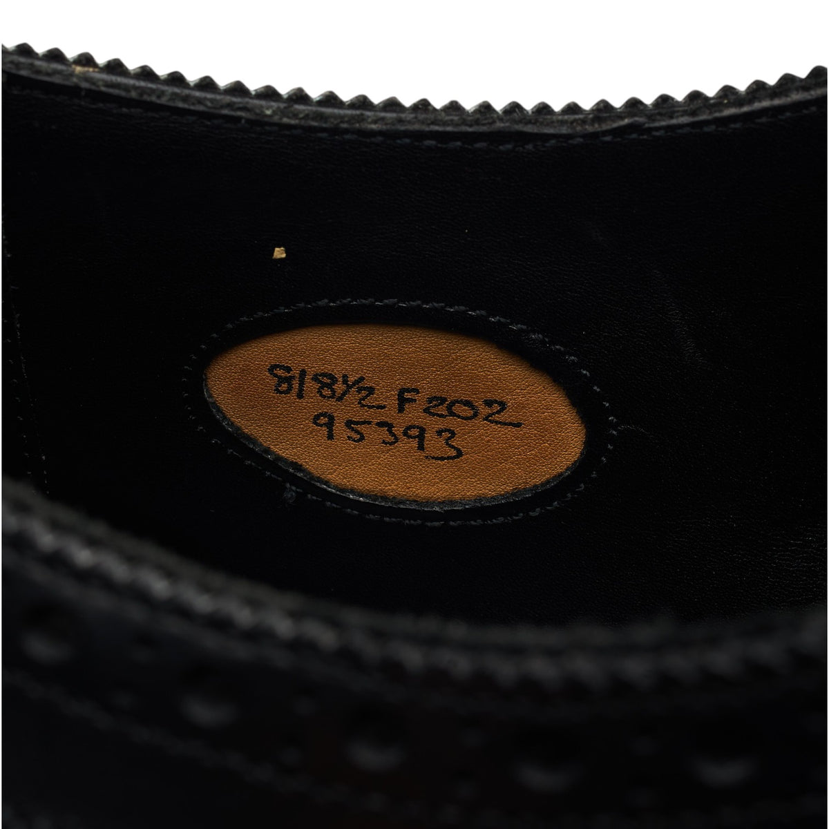 'Cadogan' Black Leather Oxford Brogues UK 8 F