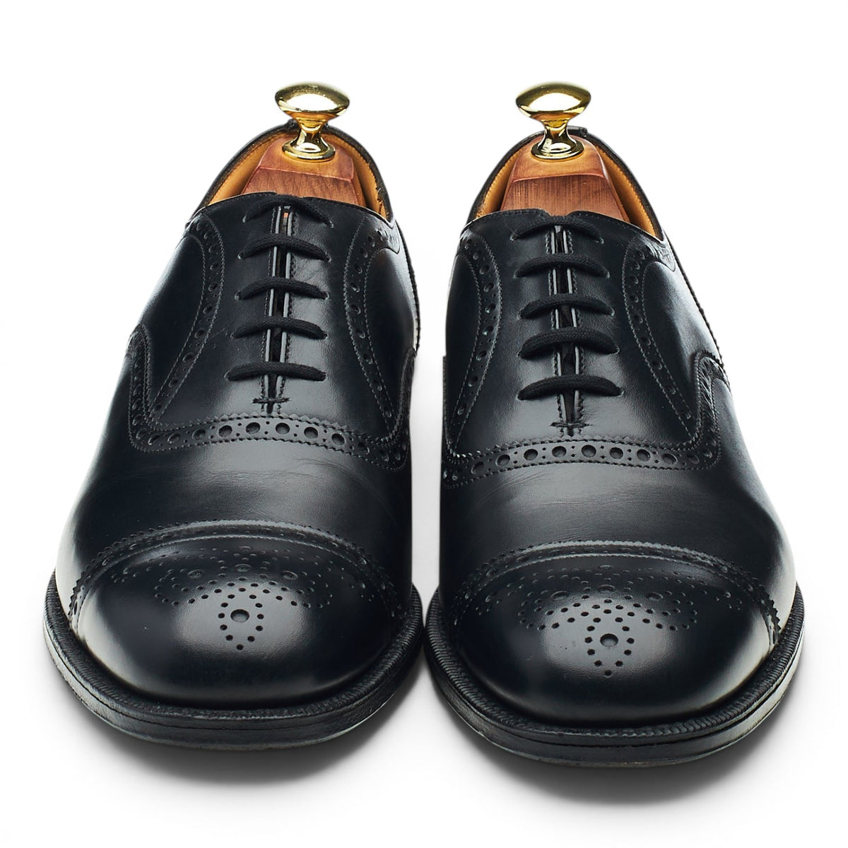 'Diplomat' Black Leather Oxford Brogues UK 8.5 F