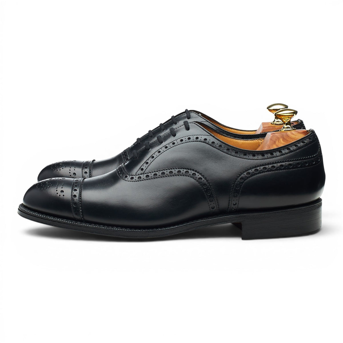 'Diplomat' Black Leather Oxford Brogues UK 8.5 F