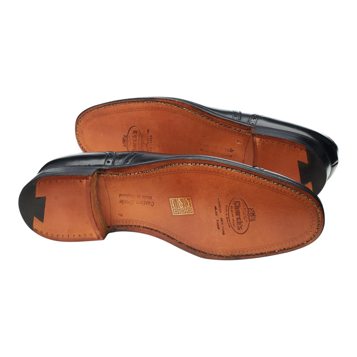 'Diplomat' Black Leather Oxford Brogues UK 8.5 F