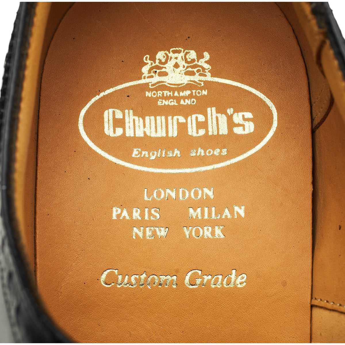 'Diplomat' Black Leather Oxford Brogues UK 8.5 F