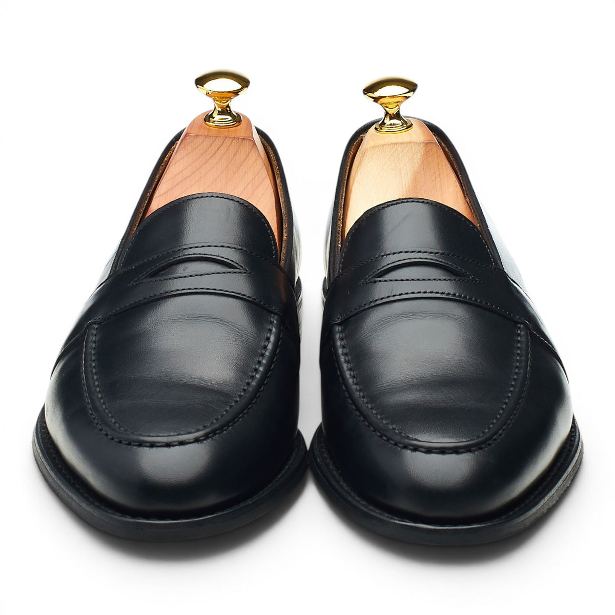 'Gracechurch' Black Leather Loafers UK 7 F