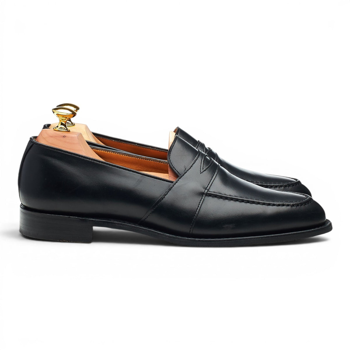 'Gracechurch' Black Leather Loafers UK 7 F