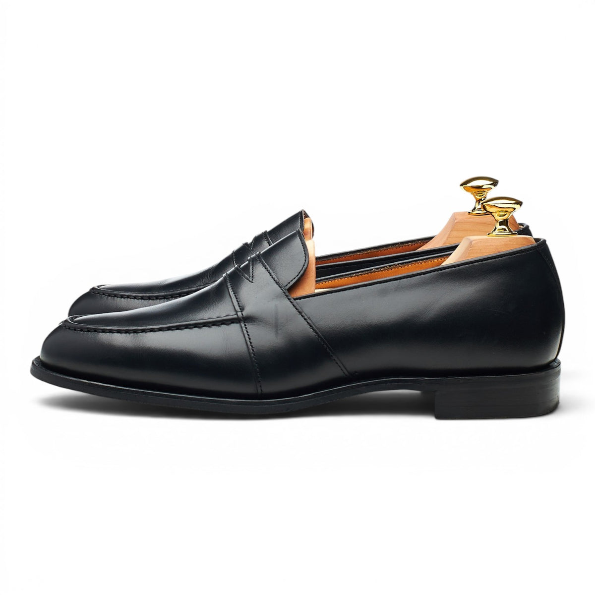 'Gracechurch' Black Leather Loafers UK 7 F