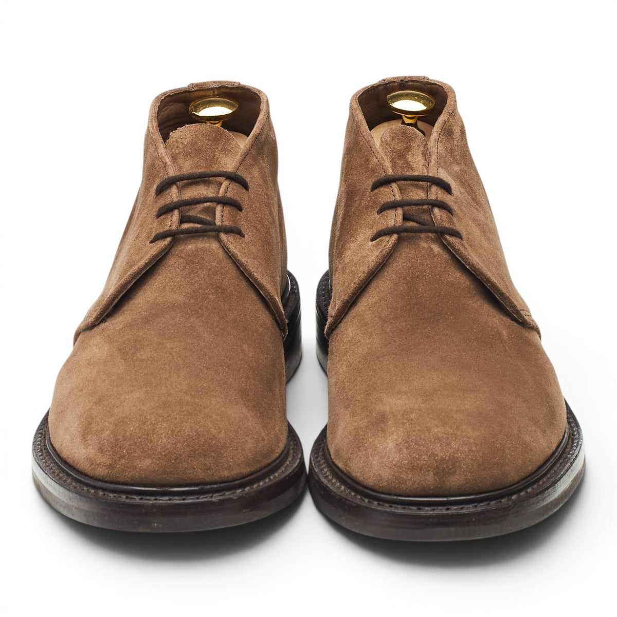 Sunspel 'Winston' Light Brown Suede Chukka Boots UK 8