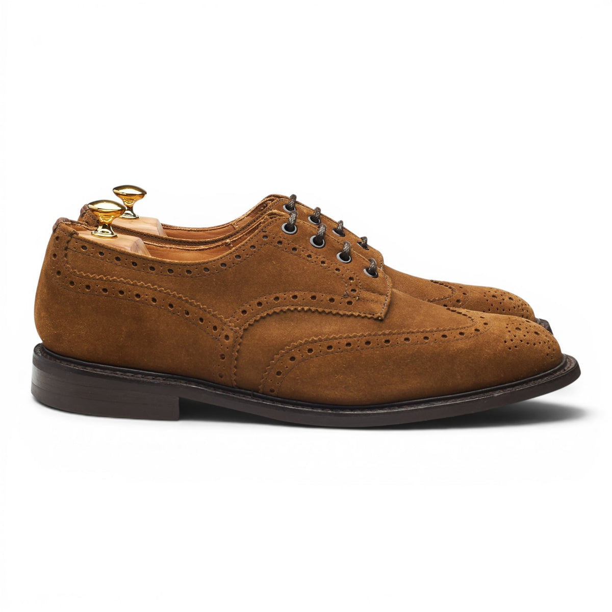 'Bourton' Snuff Brown Suede Derby Brogues UK 11