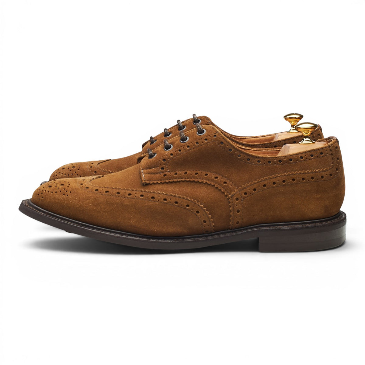 'Bourton' Snuff Brown Suede Derby Brogues UK 11