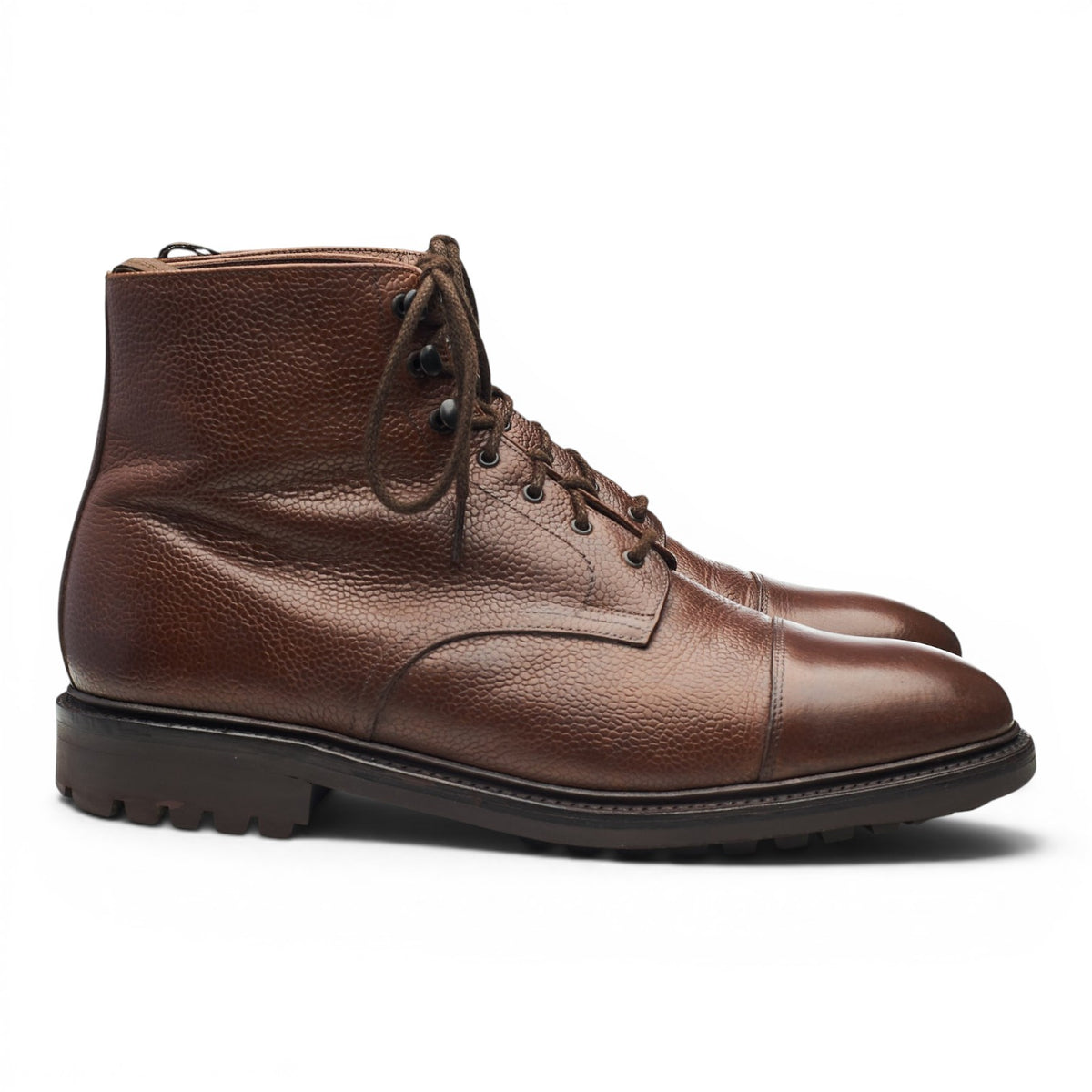 1880 'Sedbergh' Dark Brown Leather Boots UK 10.5 G