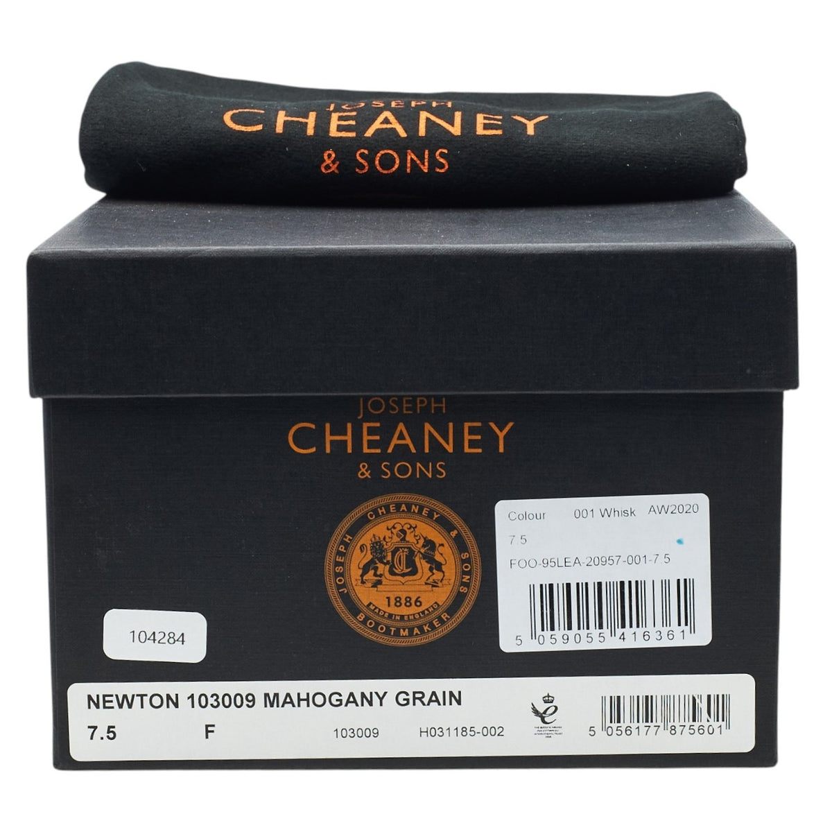Drake's 'Newton' Tan Brown Grain Leather Split Toe Derby UK 7.5 F