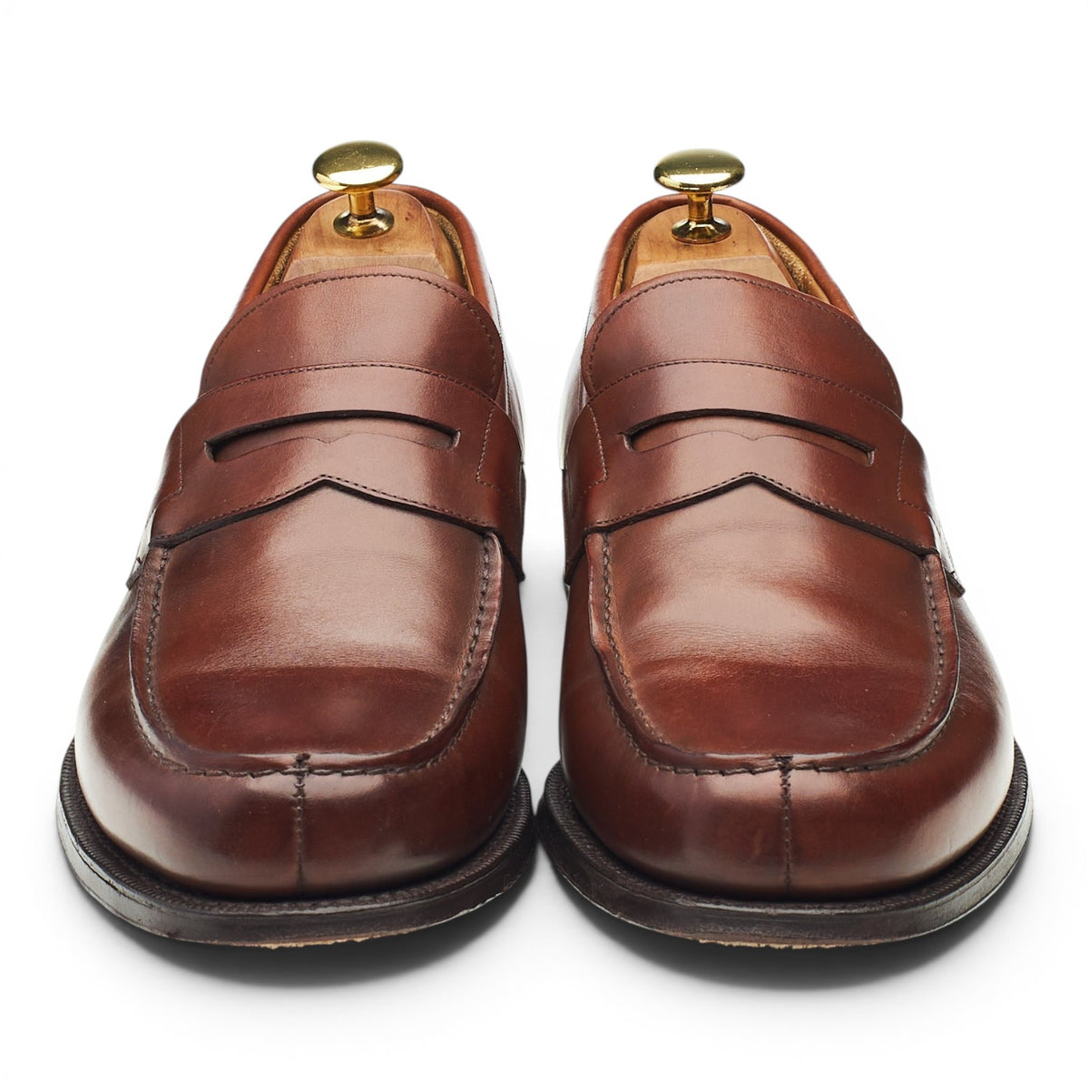 'Wesley' Brown Leather Loafers UK 8.5 F