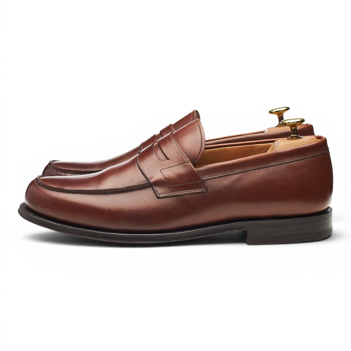 'Wesley' Brown Leather Loafers UK 8.5 F