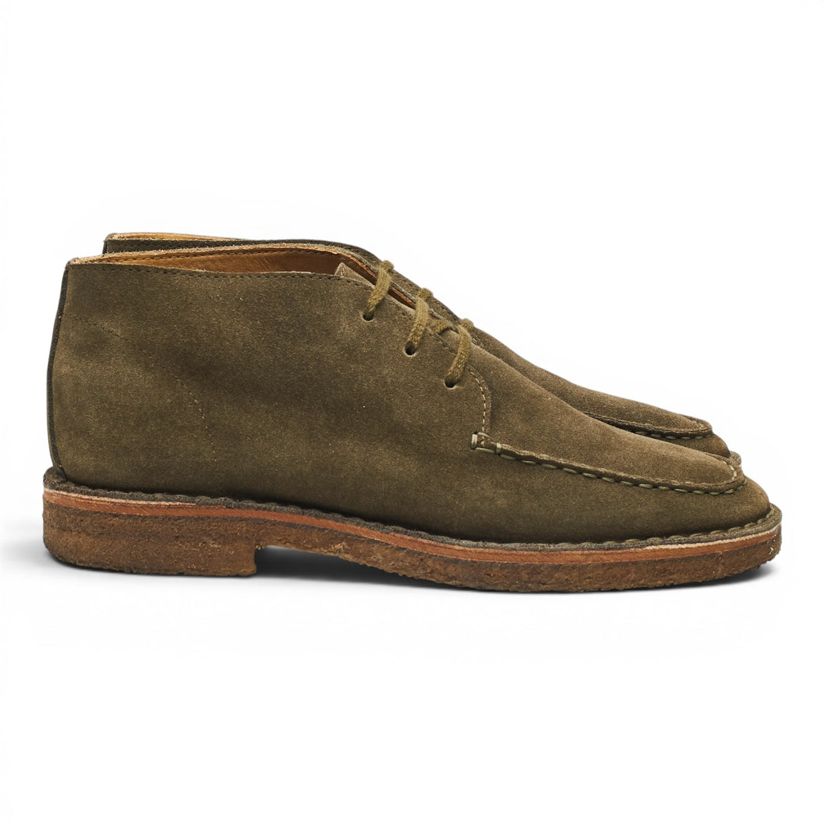 'Crosby' Green Suede Moc-Toe Chukka Boots UK 7.5