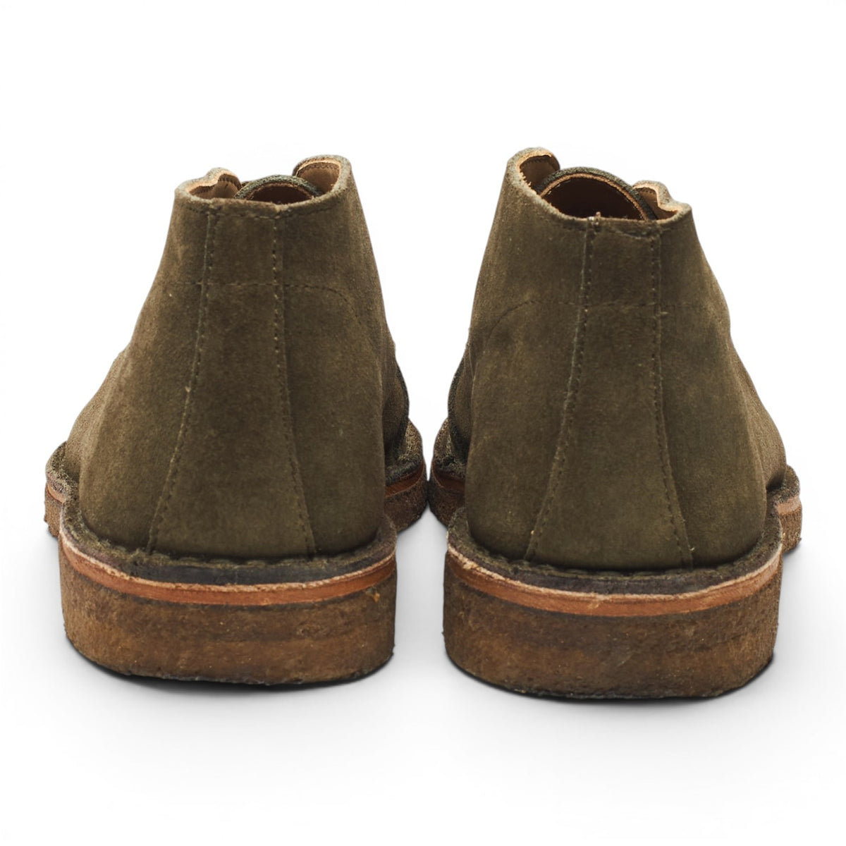 'Crosby' Green Suede Moc-Toe Chukka Boots UK 7.5