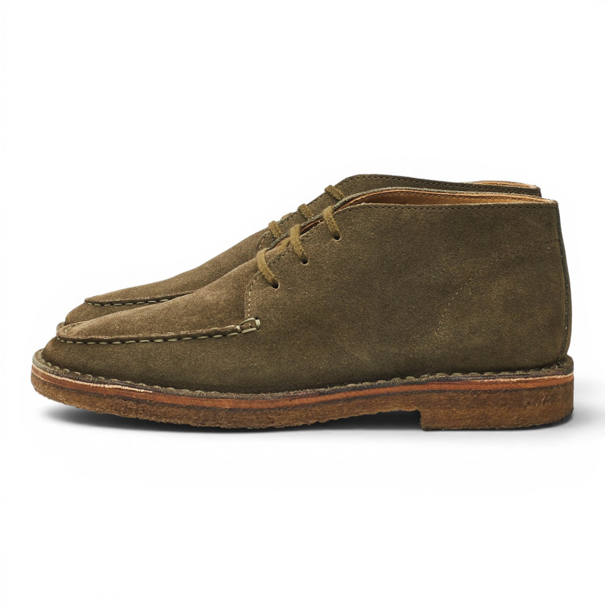 'Crosby' Green Suede Moc-Toe Chukka Boots UK 7.5