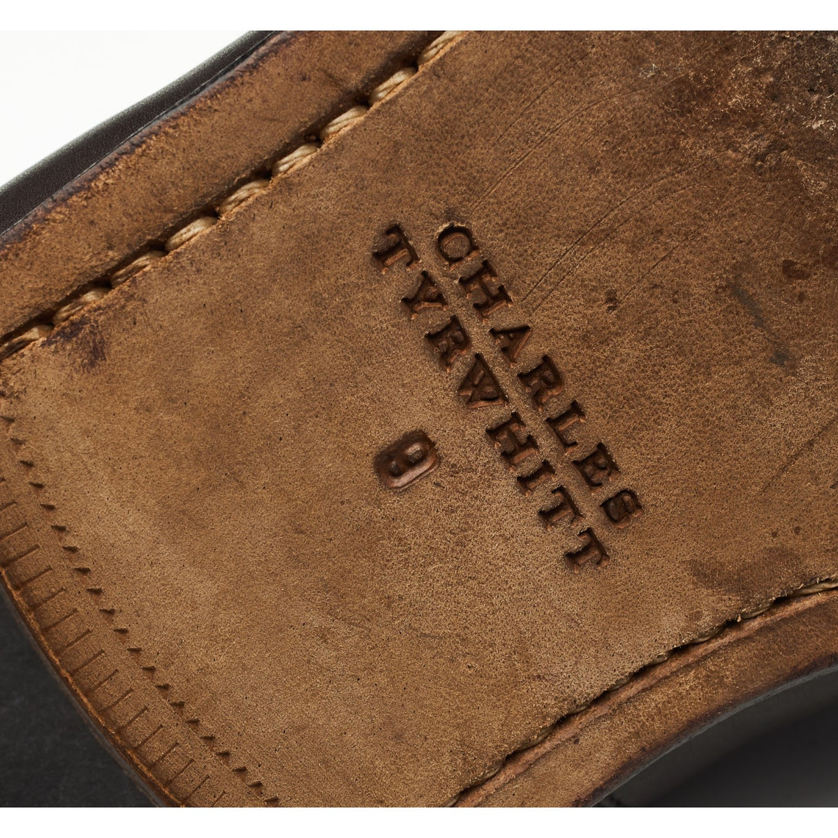Dark Brown Leather Tassel Loafers UK 9