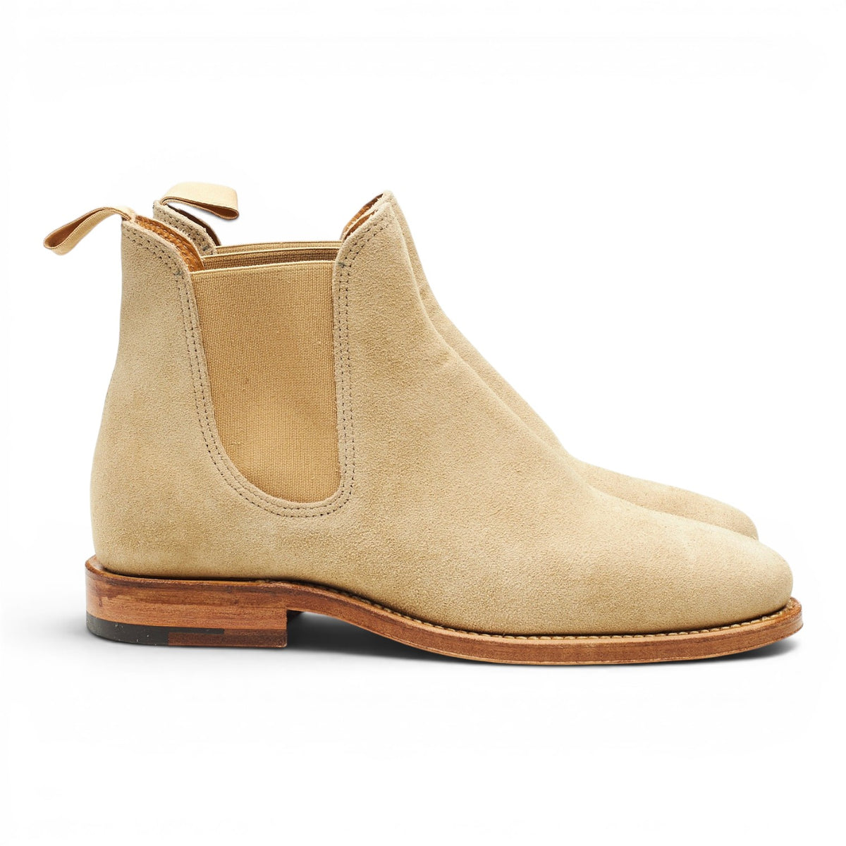Beige Suede Chelsea Boots UK 6.5