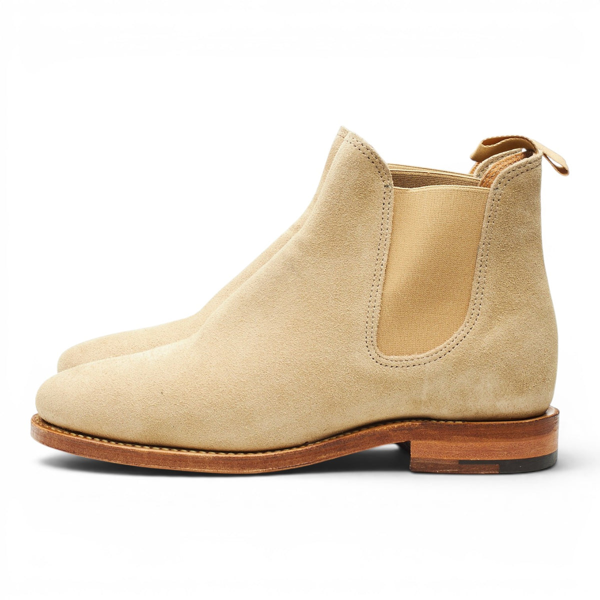 Beige Suede Chelsea Boots UK 6.5