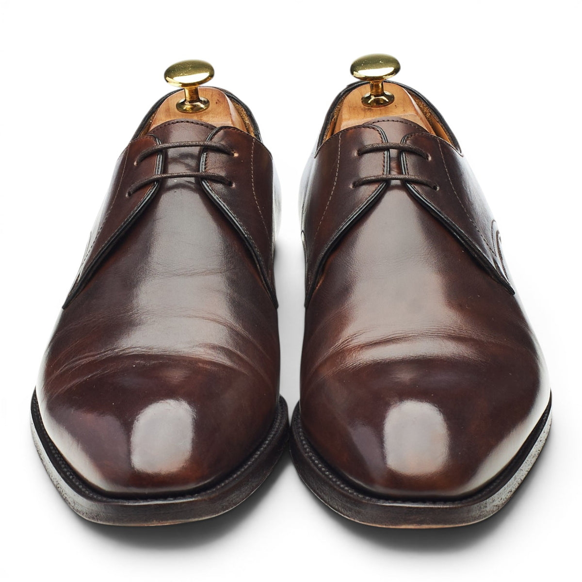 'Carnera' Dark Brown Leather Derby UK 9.5