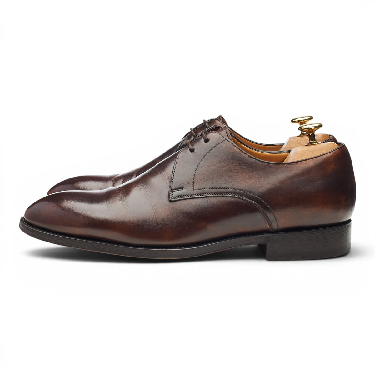 'Carnera' Dark Brown Leather Derby UK 9.5