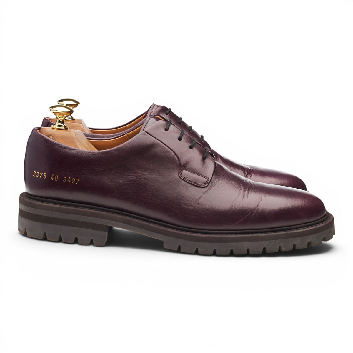 Burgundy Leather Derby UK 6 EU 40