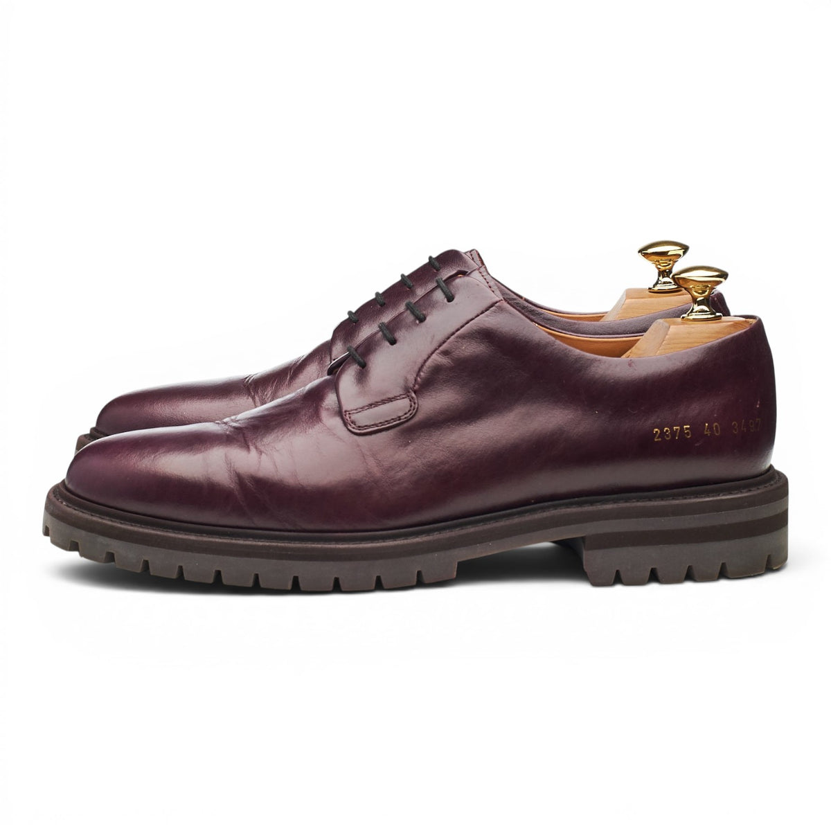 Burgundy Leather Derby UK 6 EU 40