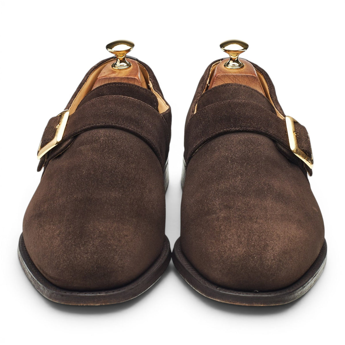 'Sydney' Dark Brown Suede Single Monk Strap UK 9.5 G