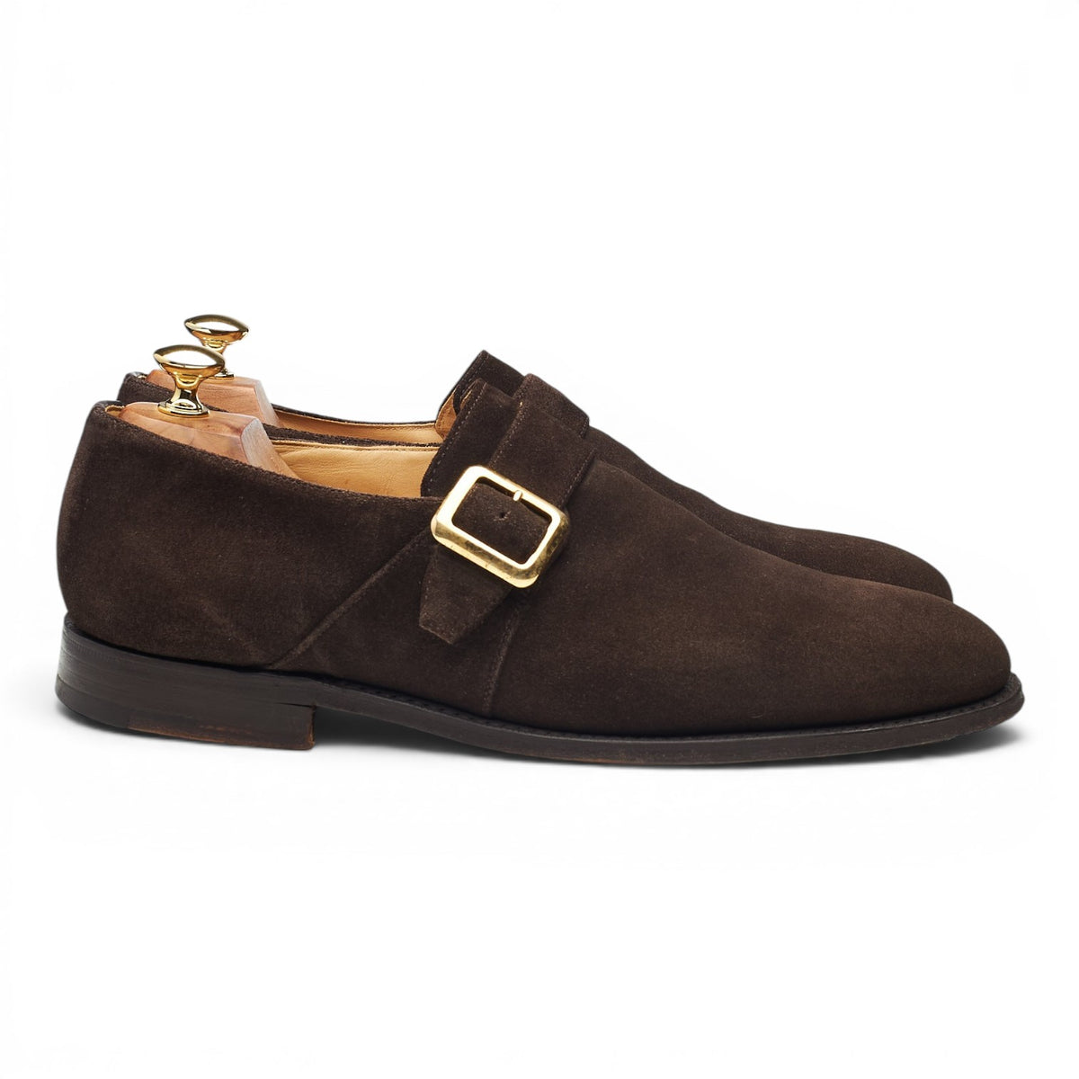 'Sydney' Dark Brown Suede Single Monk Strap UK 9.5 G