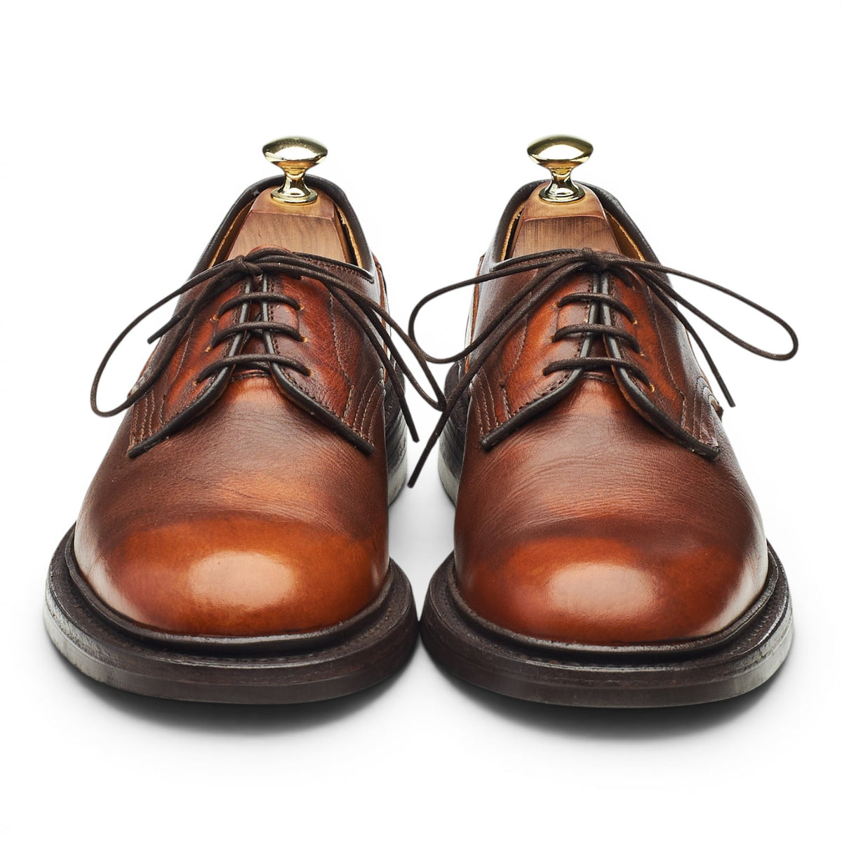'Woodstock' Brown Leather Derby UK 7.5