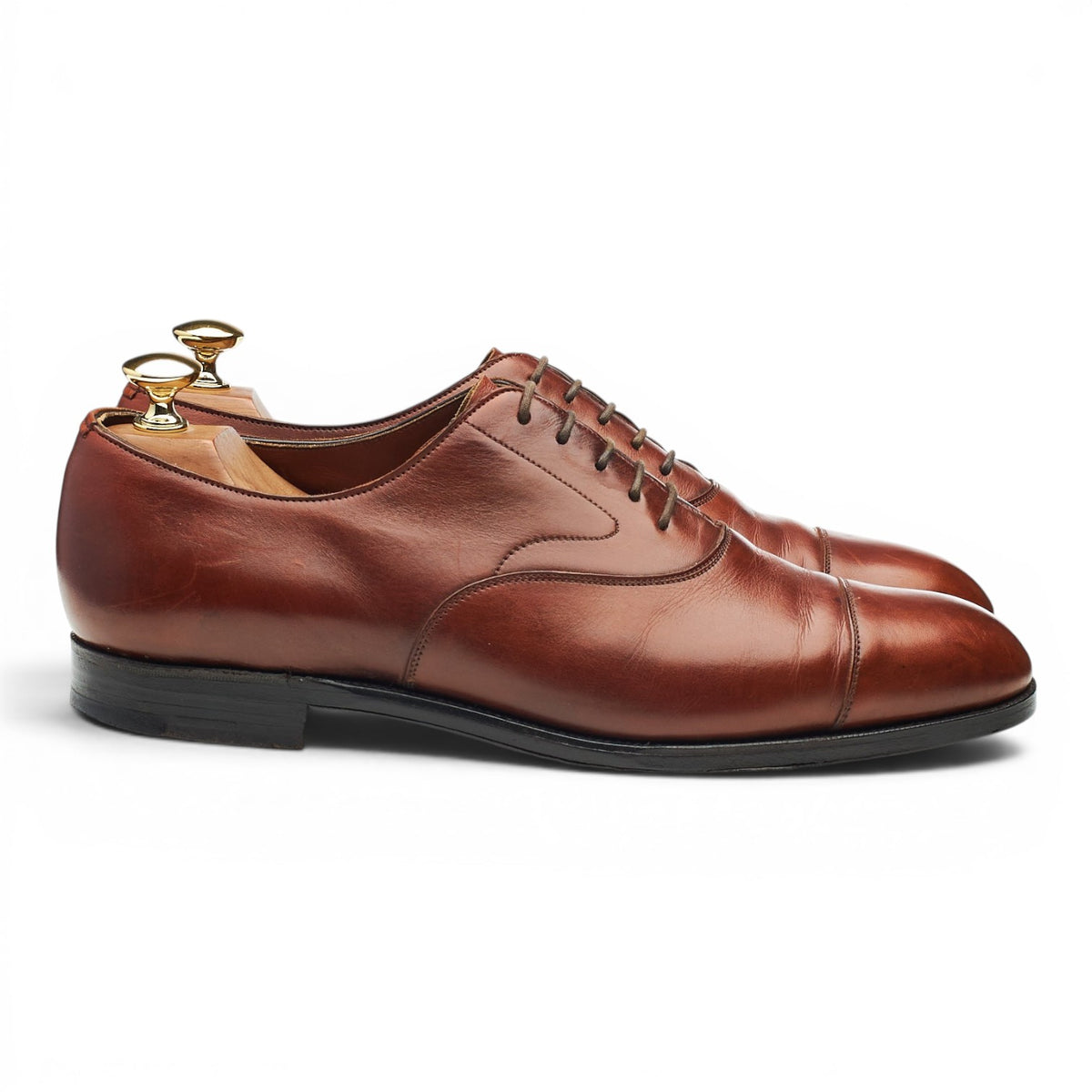 Bullock & Jones 'Chelsea' Tan Brown Leather Oxford UK 7.5 D