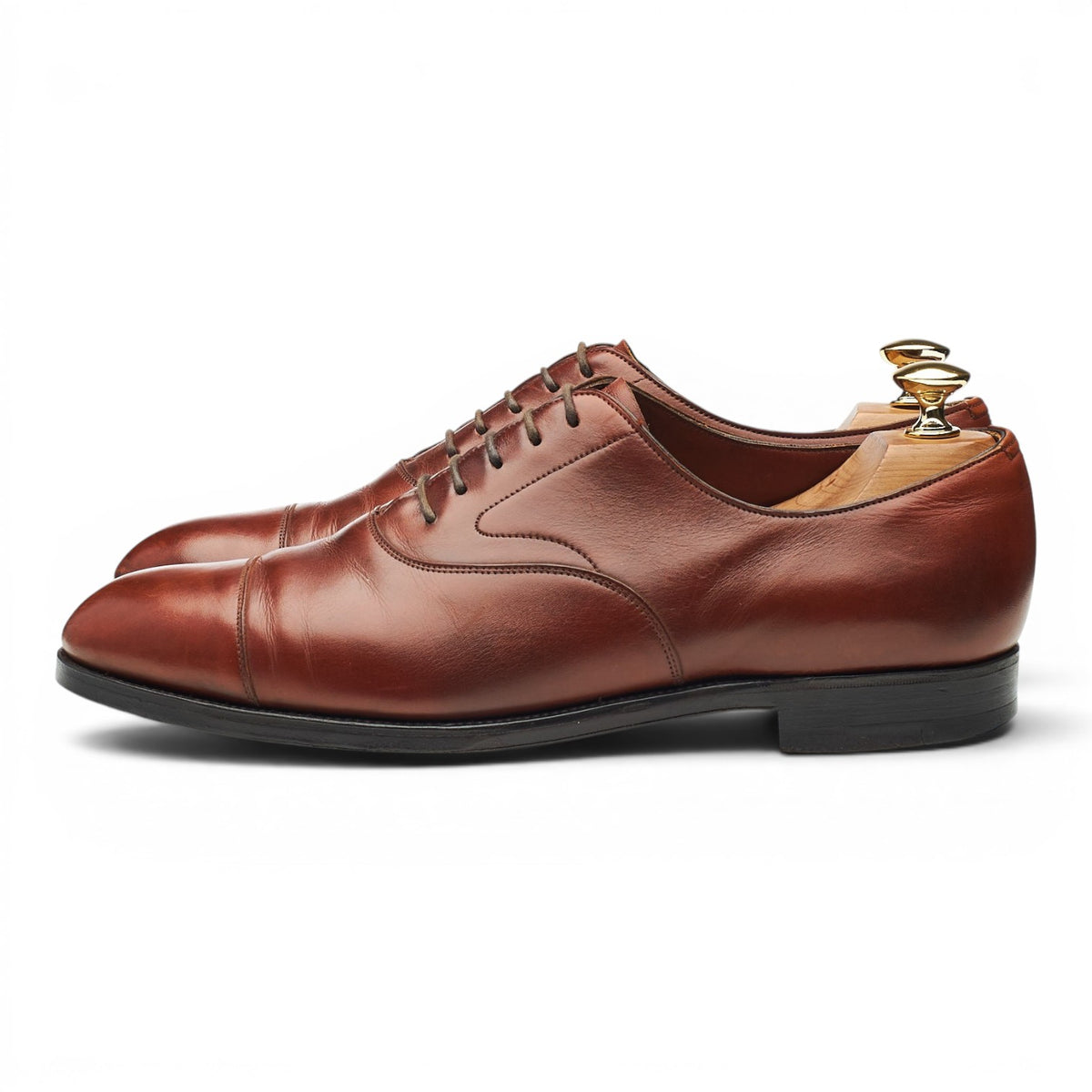 Bullock & Jones 'Chelsea' Tan Brown Leather Oxford UK 7.5 D
