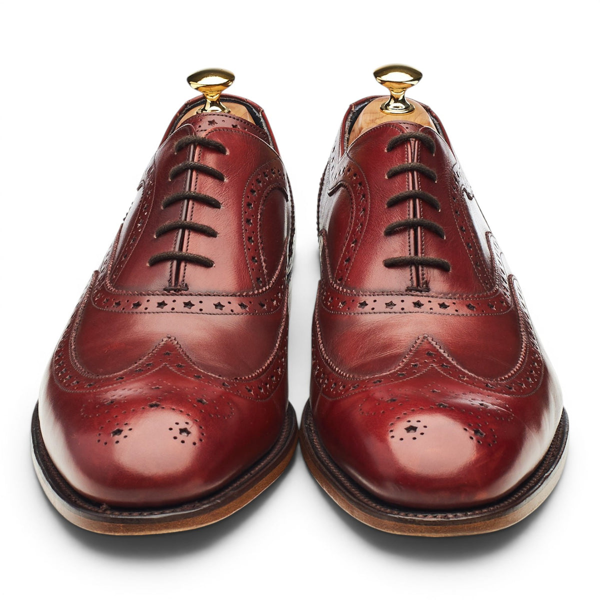 'Jensen' Burgundy Leather Brogues UK 10.5 F