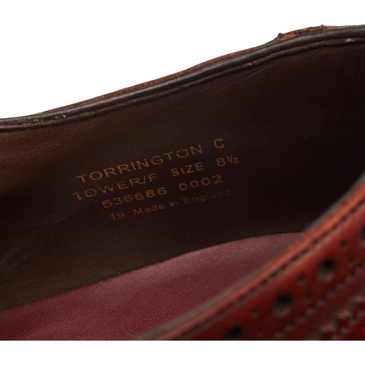 1880 Export Grade 'Torrington' Brown Leather Oxford Brogues UK 8.5 F