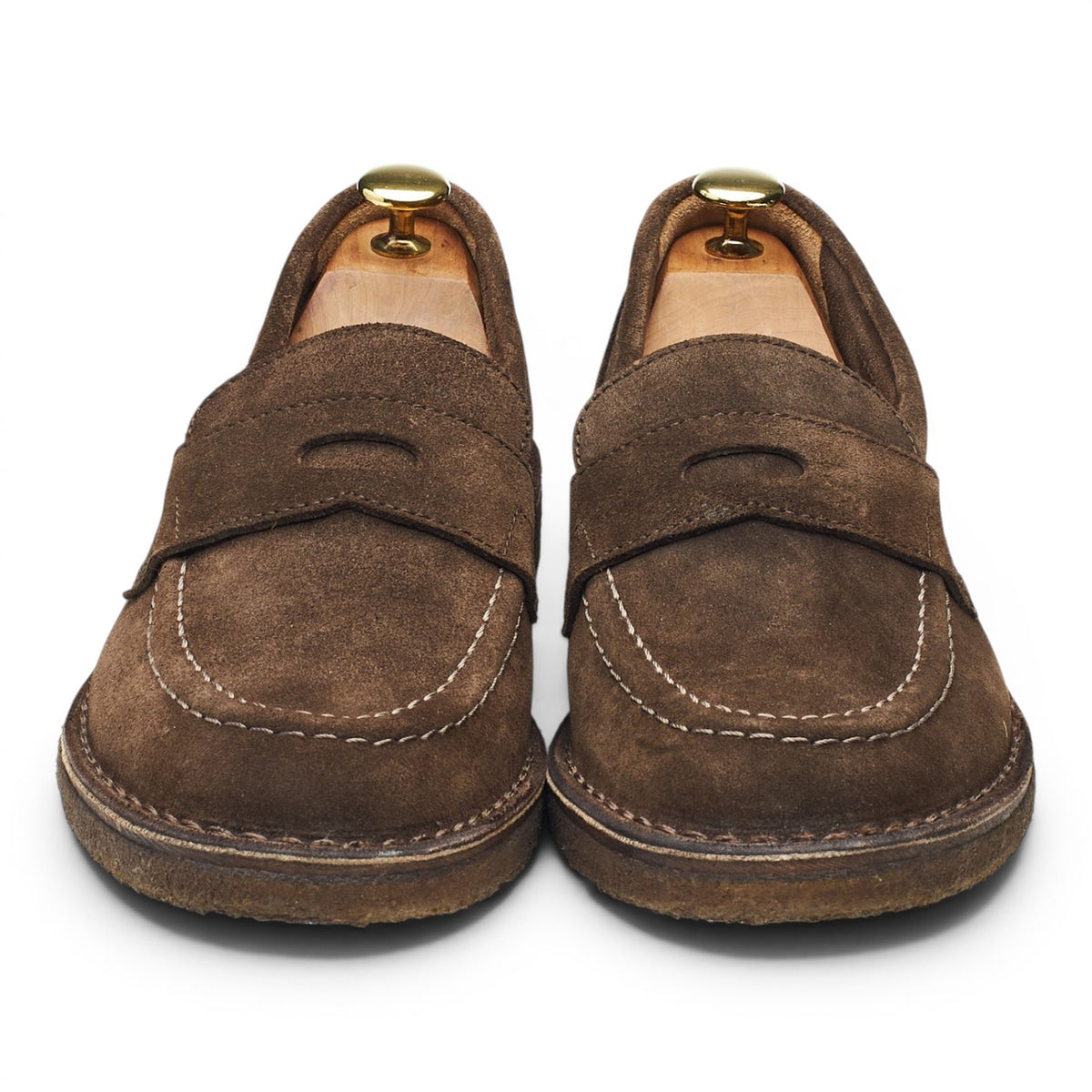 'Canal' Brown Suede Loafers UK 8