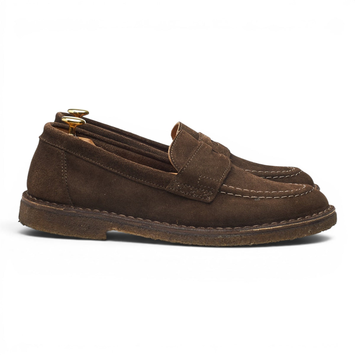 'Canal' Brown Suede Loafers UK 8