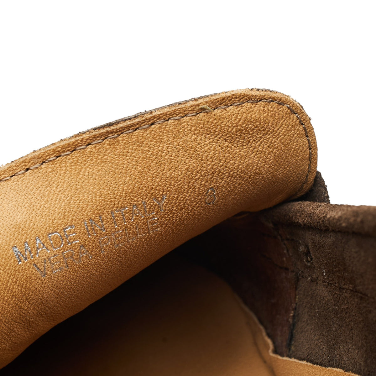 'Canal' Brown Suede Loafers UK 8