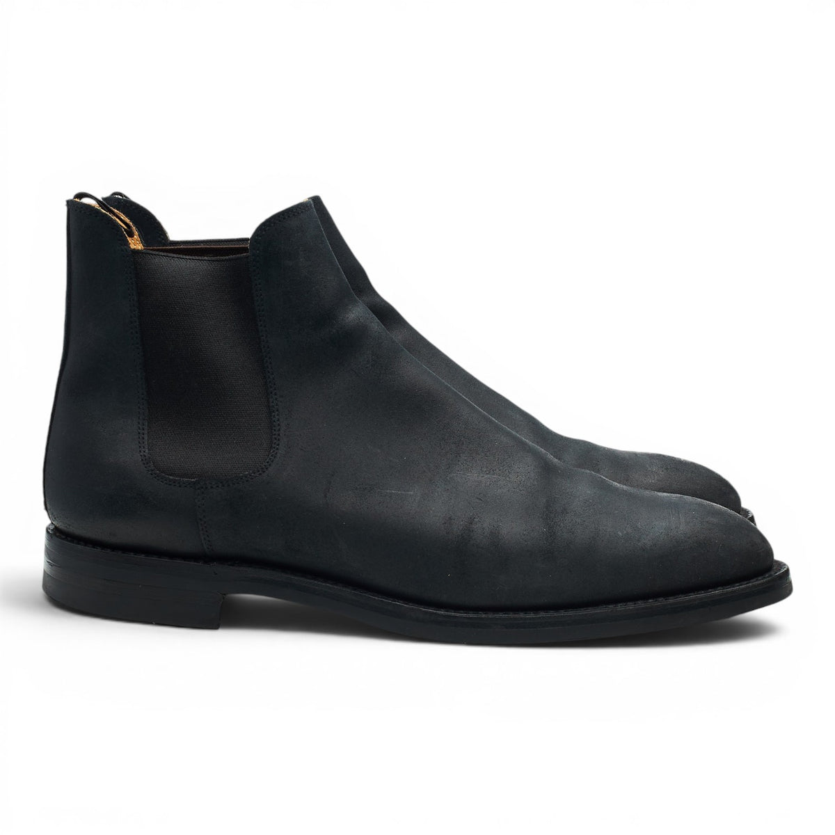 'Chelsea 5' Black Rough-Out Suede Chelsea Boots UK 10.5 E