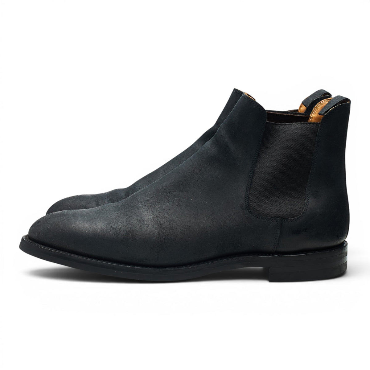 'Chelsea 5' Black Rough-Out Suede Chelsea Boots UK 10.5 E