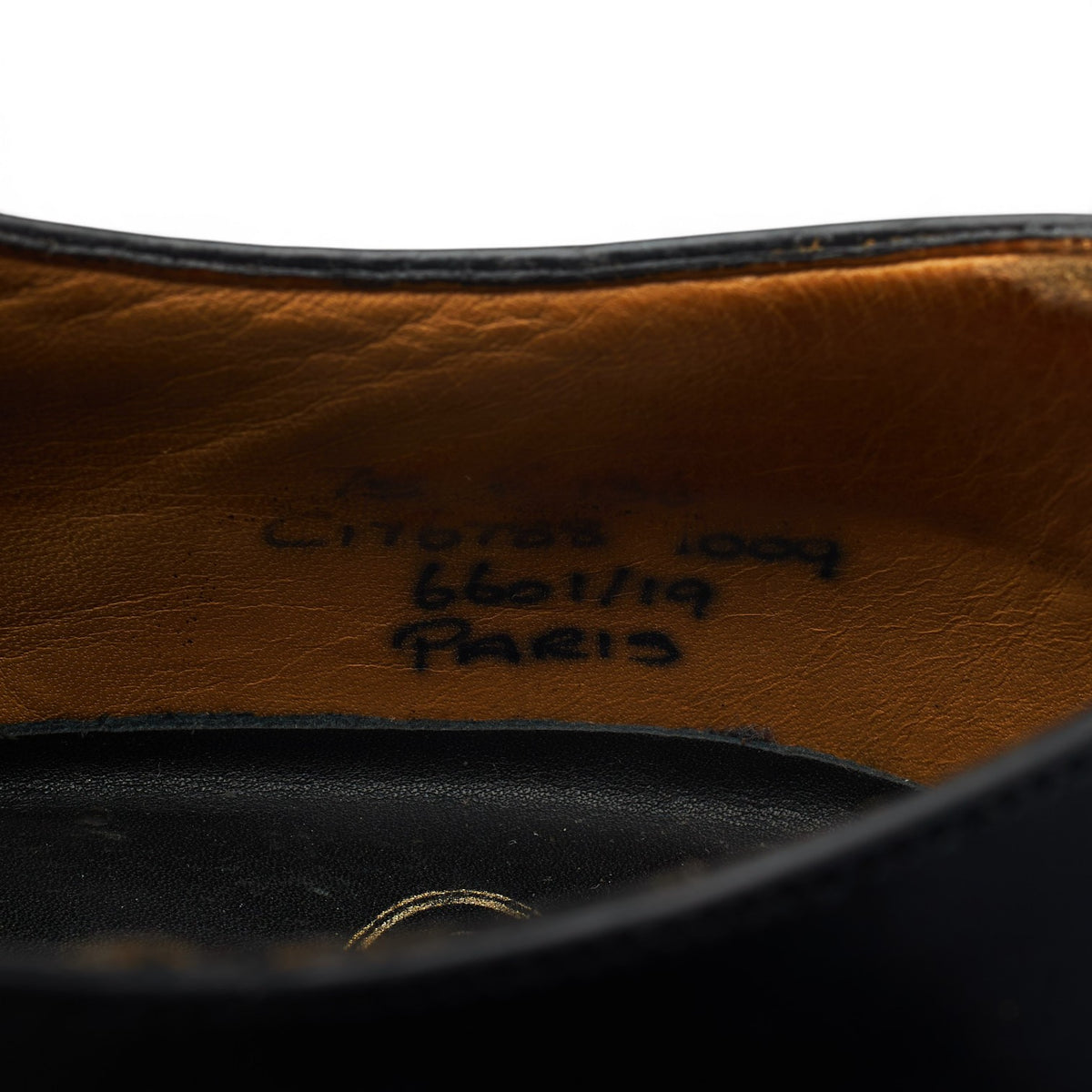 'Paris' Black Leather Derby UK 7.5 F