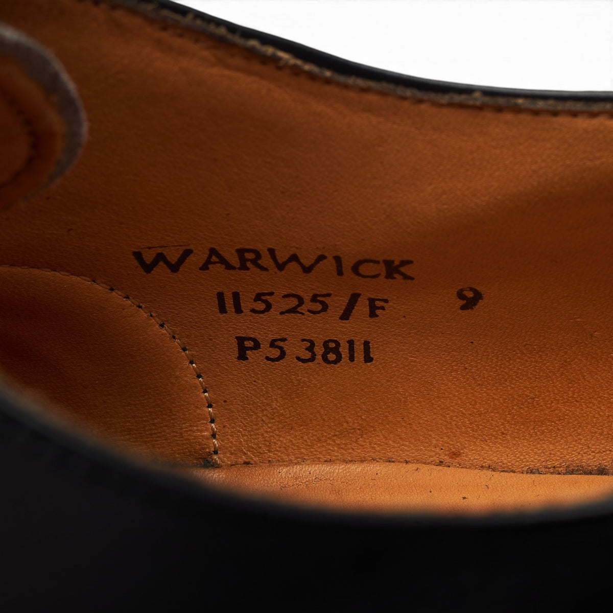 'Warwick' Black Leather Oxford UK 9 F