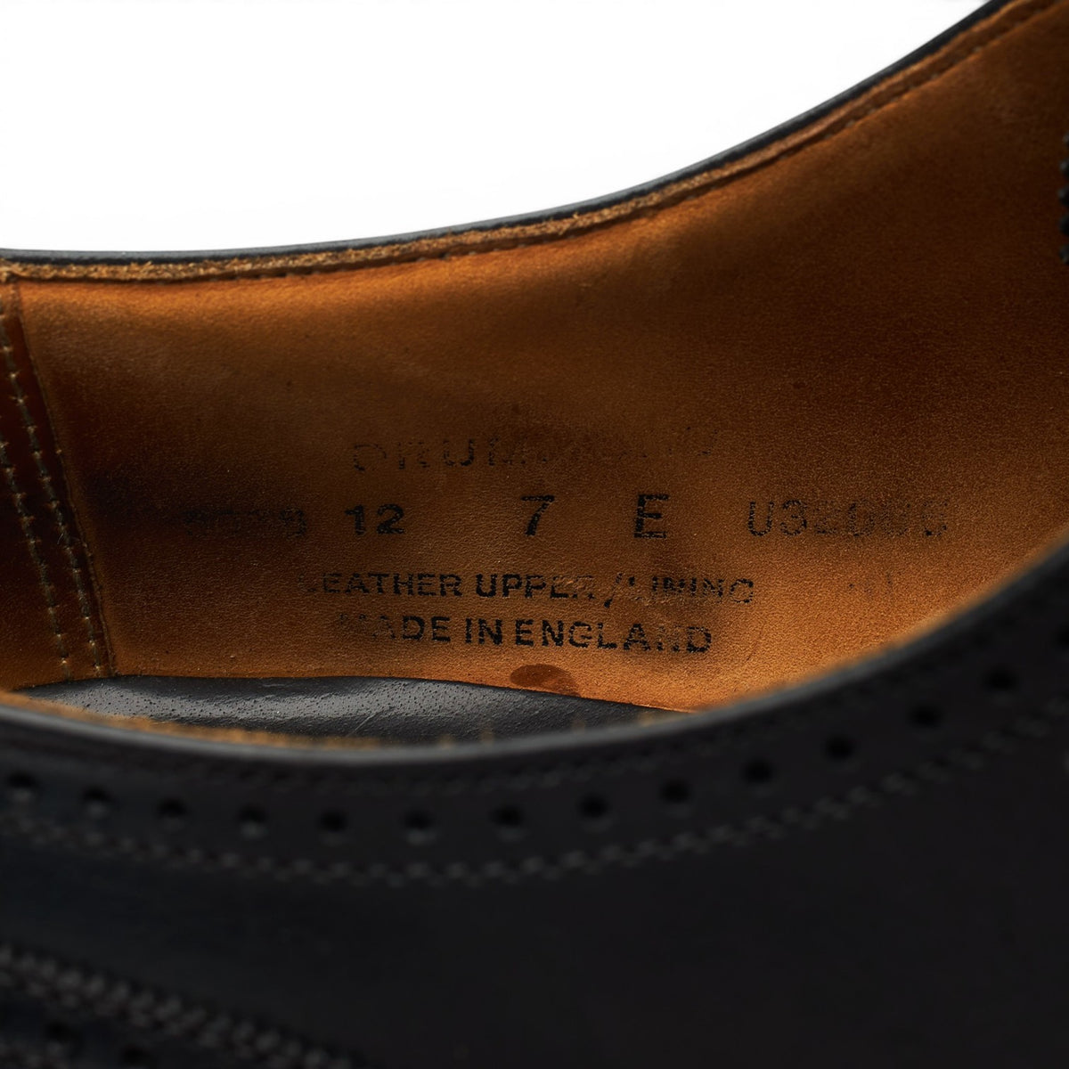 'Drummond' Black Leather Oxford Brogues UK 7 E