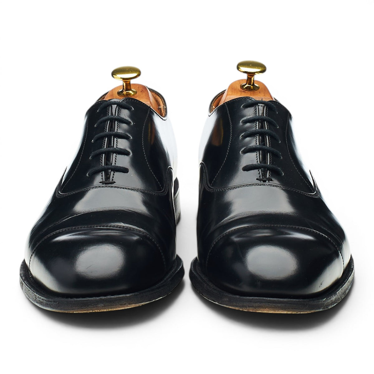 'Consul' Black Leather Oxford UK 8 G
