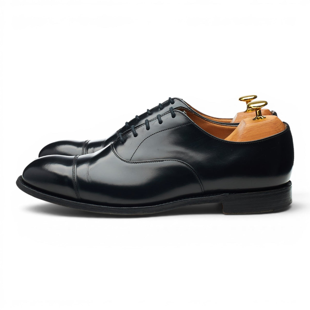 'Consul' Black Leather Oxford UK 8 G