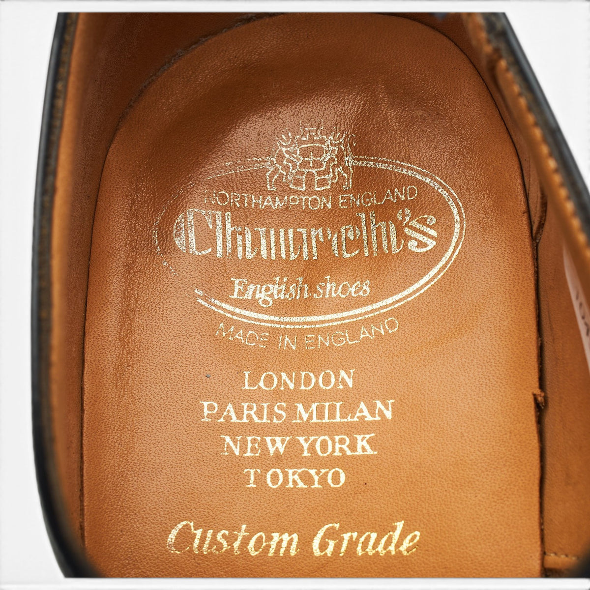 'Consul' Black Leather Oxford UK 8 G