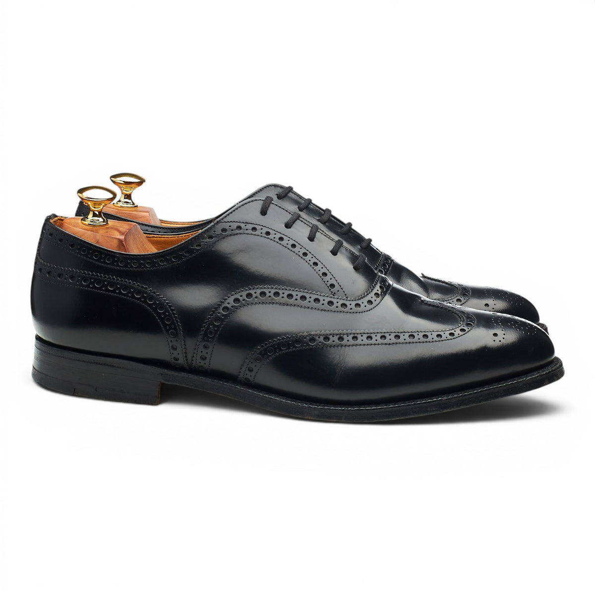 'Hickstead' Black Leather Oxford Brogue UK 10 G